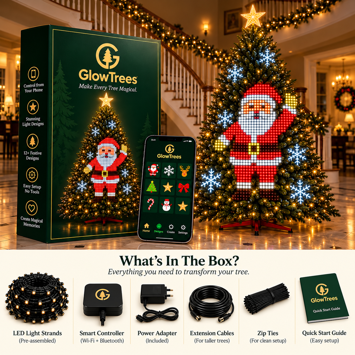 GlowTrees animated Christmas tree lights