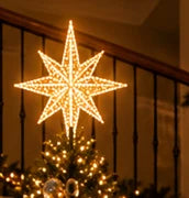 Illuminated star tree topper